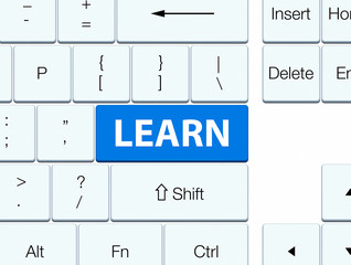 Learn blue keyboard button
