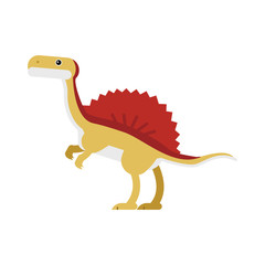 Cute cartoon ankylosaurus dinosaur, prehistoric and jurassic monster vector Illustration