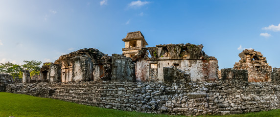 Ruins at the Palenque archeological site, Chiapas, Mexico.