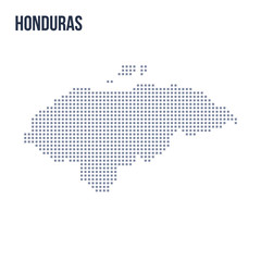 Vector pixel map of Honduras isolated on white background