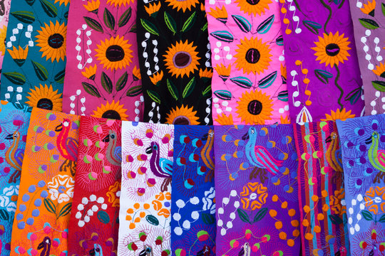 Handcrafts at the San Juan Chamula market, Chiapas, Mexico.