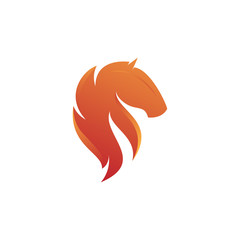 abstract horse head logo