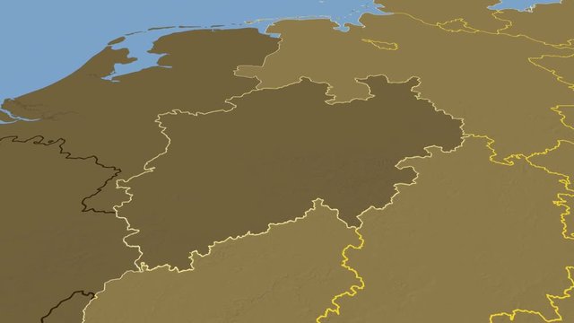 Nordrhein-Westfalen - Germany, state extruded. Bumps
