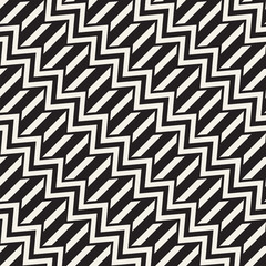 Vector seamless zigzag line pattern. Abstract stylish geometric background. Repeating lattice background