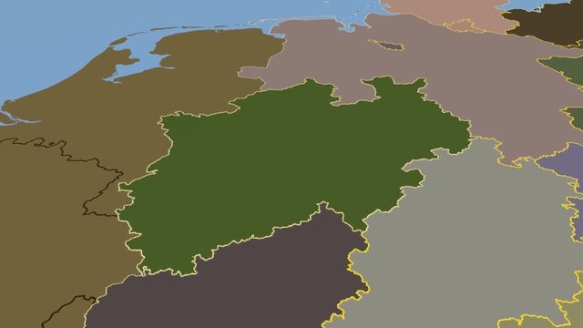 Nordrhein-Westfalen - Germany, state extruded. Solids