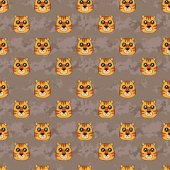 Obraz premium Cute kids pattern for girls and boys. Colorful leopard, spots on the abstract background create a fun cartoon drawing. The background is made in pastel colors. Urban backdrop for textile and fabric.