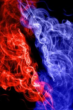 red fire and blue fire background,Red and blue fire on balck background