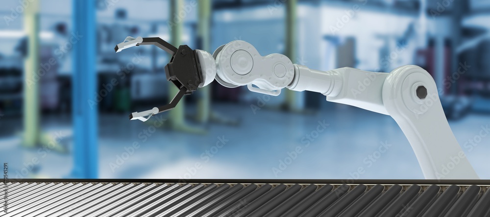 Aufkleber composite image of 3d image of production line