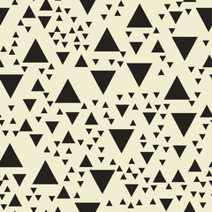 Vector seamless pattern with triangles. Modern stylish texture. Repeating geometric tiles. 