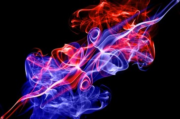 red fire and blue fire background,Red and blue fire on balck background