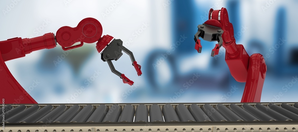 Aufkleber composite image of digital image of empty conveyor belt