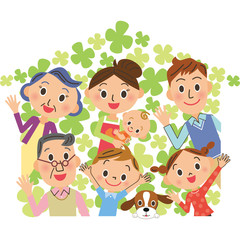 三世代家族 クローバー 家