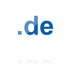 farbiges Symbol - .de-Domain dick