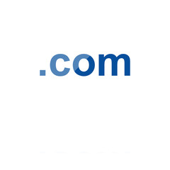 farbiges Symbol - .com-Domain dick