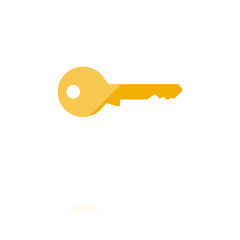 farbiges Symbol - Haustürschlüssel gerade