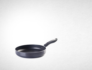 pan or metal frying pan on a background.