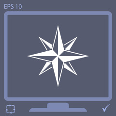 Obraz premium compass vector icon