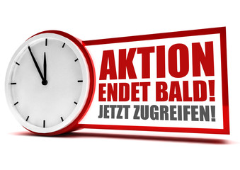 Aktion endet bald! Button, Icon