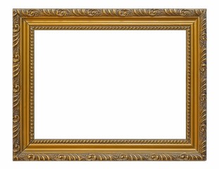 Golden frame for paintings, mirrors or photos