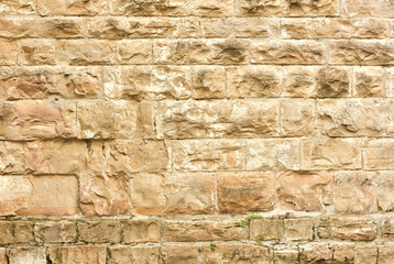 Stone wall. Brick masonry.  Brick texture.