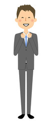 ビジネスマン　喜ぶ