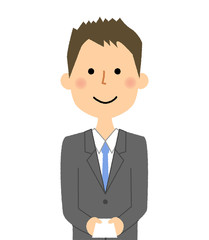 ビジネスマン　名刺交換