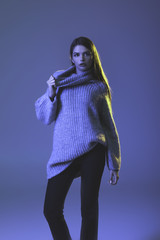 girl in warm sweater