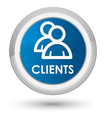 Clients (group icon) prime blue round button