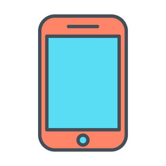 Phone line icon. Linear vector symbol.