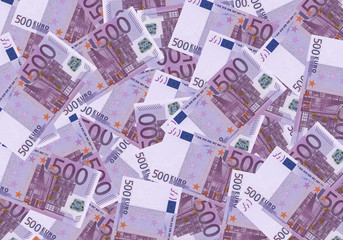 Obraz na płótnie Canvas 500 euro cash background money financial concept.