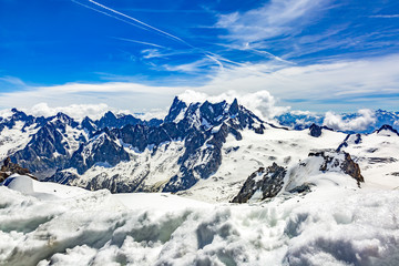 Mont Blanc Massif In The French Alps