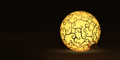  New Year 2018 toy lamp on a dark background. 3d rendering illustrations.