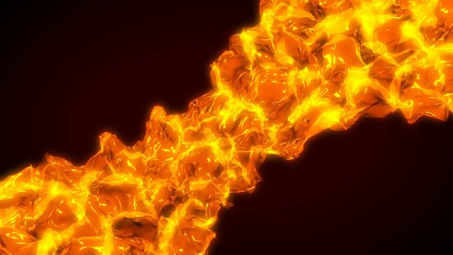 Computer generated video animation of lava flowing