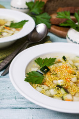 Soup with millet