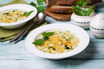 Soup with millet