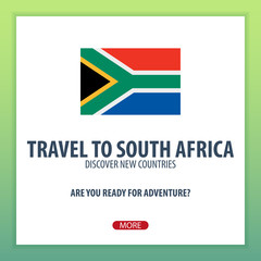 Travel to South Africa. Discover and explore new countries. Adventure trip.