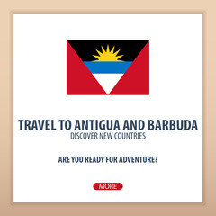 Travel to Antigua and Barbuda. Discover and explore new countries. Adventure trip.