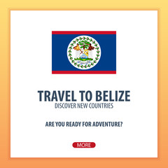 Fototapeta premium Travel to Belize. Discover and explore new countries. Adventure trip.