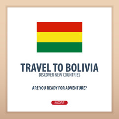 Obraz premium Travel to Bolivia. Discover and explore new countries. Adventure trip.