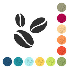 Farbige Buttons - Kaffeebohnen