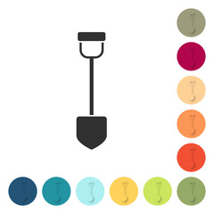 Farbige Buttons - Schaufel