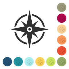 Farbige Buttons - Kompass