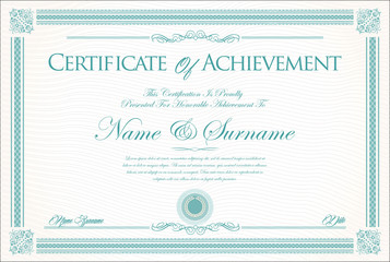 Certificate or diploma retro vintage background vector
