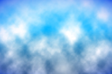 Naklejka na ściany i meble Blue sky with clouds made using gradient mesh.