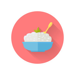 Dairy Dish Vector Illustration in Flat Design
