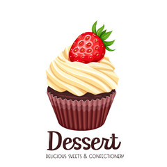 Vector cupcake icon.