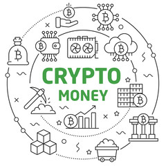 circle illustration bitcoin crypto innovations business