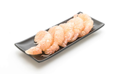 fresh pomelo on white background