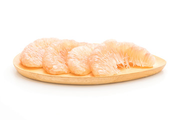 fresh pomelo on white background