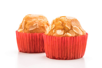 muffin cake on white background